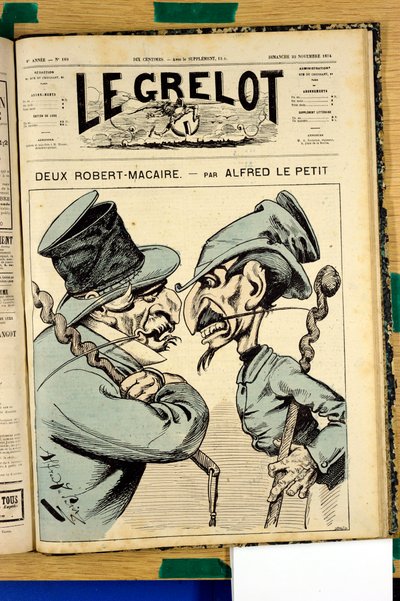 غلاف "" Le Grelot "" ، رقم 189 ، Satirique en Couleurs بواسطة ألفريد لو بيتيت