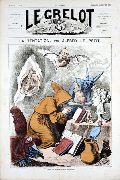 غلاف "" Le Grelot "" ، رقم 40 ، Satirique en Couleurs بواسطة ألفريد لو بيتيت