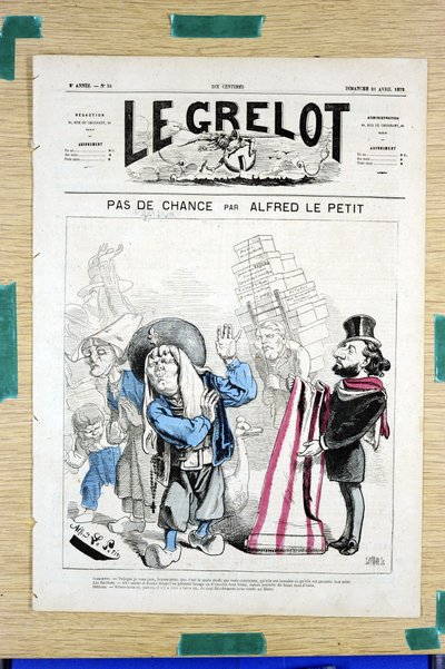 غلاف "" Le Grelot "" ، رقم 54 ، Satirique en Couleurs بواسطة ألفريد لو بيتيت