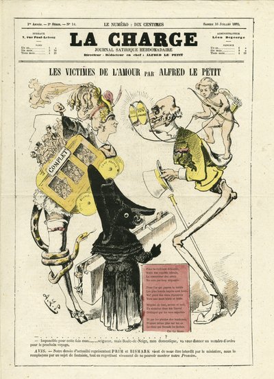 رسم توضيحي لألفريد لو بيت (1841-1909) لغلاف La Charge (1870) ، رقم 14 بواسطة ألفريد لو بيتيت
