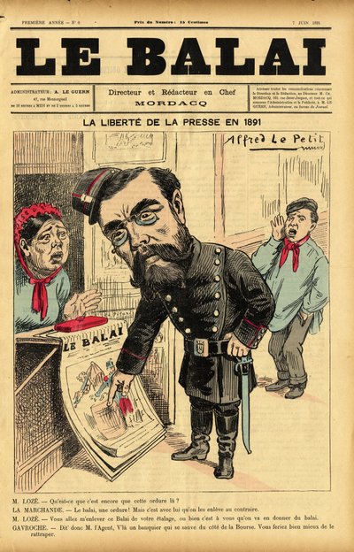 Illustration of Alfred Le Pepetit (1841-1909) for the Cover of Le Bai, no 6 بواسطة ألفريد لو بيتيت