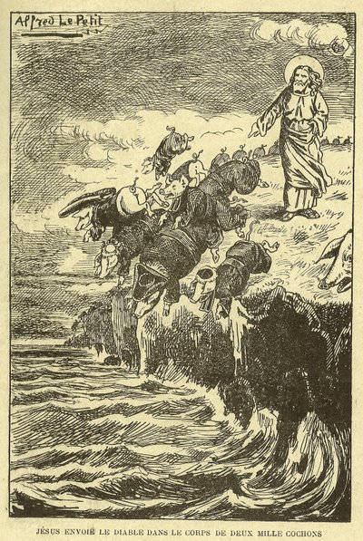 رسم توضيحي لألفريد لو بيت (1841-1909) في علاج Gros-Jean et son بواسطة ألفريد لو بيتيت