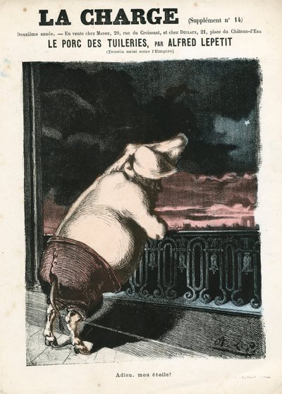 La Charge (1870) ، رقم 15 ، Color Satirical بواسطة ألفريد لو بيتيت