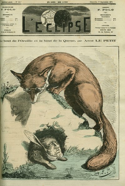 رأس الأذن وطرف الذيل ، بين Adolphe Thiers in fox - Republique و Philippe d