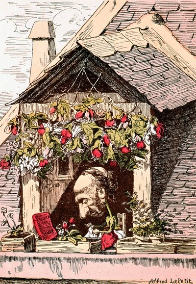 رسم كاريكاتوري للكاتب جول سيمون (1814-1896) ، مؤلف كتاب "l