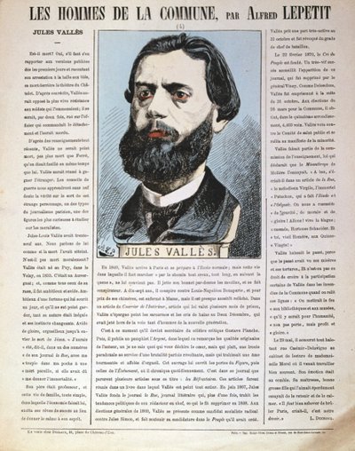 جول فاليس ، صحفي فرنسي ، مؤلف وعضو في كومونة باريس ، 1871 بواسطة ألفريد لبيتيت
