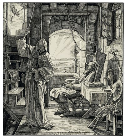 الموت كصديق ، 1851. بواسطة ألفريد ريتيل