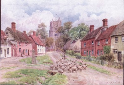 Monks Eleigh ، سوفولك ، من The Cottages and the Village Life of Rural England تم نشره بواسطة Dent & Sons Limited بواسطة ألفريد روبرت كوينتون