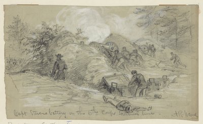 بطارية الكابتن ستيفنز على خط مناوشات الفيلق السادس بواسطة ألفريد رودولف واود