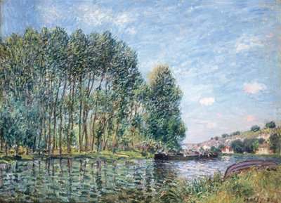 منعطف في نهر Loing في Moret. ربيع 1886. بواسطة الفريد سيسلي