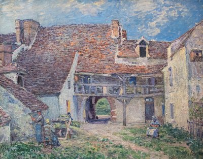 الفرنسية: Cour de ferme de ferme à Saint-Mammès بواسطة الفريد سيسلي