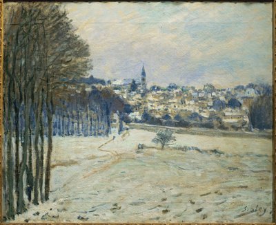 La neige a Marly-le-Roi ... (لوحة على قماش) بواسطة الفريد سيسلي