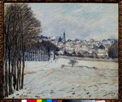 La neige a Marly لوحة لألفريد سيسلي (1839-1899) 1875 صن. 0،46x0،56 م باريس ، متحف دورسيه بواسطة الفريد سيسلي