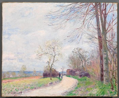 The Chemin des Buttes (في الربيع) بواسطة الفريد سيسلي