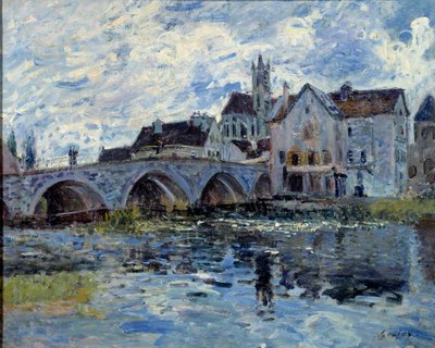 Le pont de Moret Painting by Alfred Sisley (1839-1899) 19th century Le Havre, Musee des Beaux Arts بواسطة الفريد سيسلي