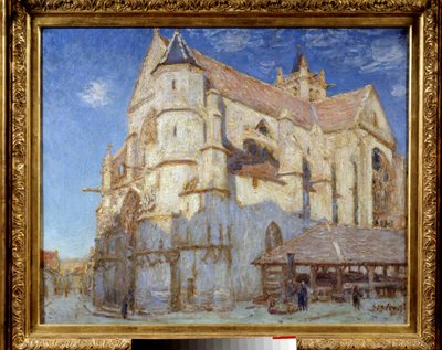 كنيسة Moret (Moret-sur-Loing أو Moret sur Loing). لوحة للفريد سيسلي (1839 - 1899) بواسطة الفريد سيسلي