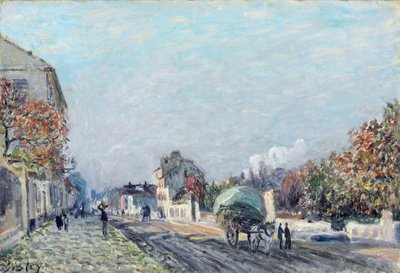 شارع في مارلي - رسم لألفريد سيسلي (1839-1899) ، زيت على قماش ، 38.1 × 55.9 سم بواسطة الفريد سيسلي