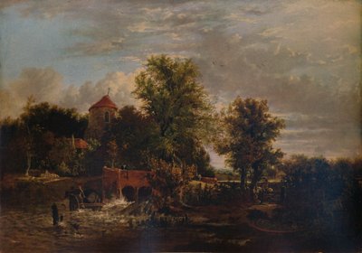 بوابة Slucie على نهر ويسترن ، c1832 بواسطة ألفريد ستانارد