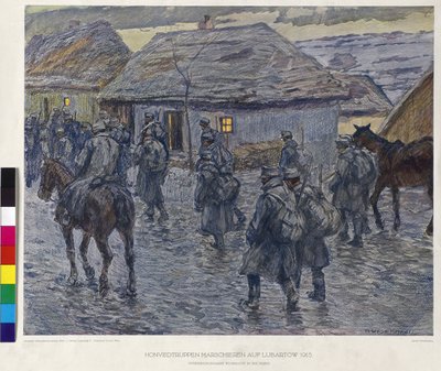 زحف قوات أونفيد على لوبارتوف 1915 (صورة مطبوعة) بواسطة ألفريد ويزمان