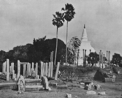 مدن أنورادهابورا المدمرة. Thuparama Dagoba ، c1890 ، 1910 بواسطة لوحة ألفريد ويليام أماندوس