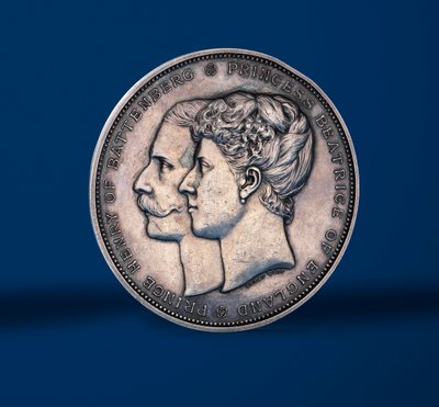 وسام ذكرى زواج الأميرة بياتريس والأمير هنري باتنبرج 1885 (فضي) (مقابل 419675) بواسطة ألفريد وويون ، جوزيف شيبارد ويون