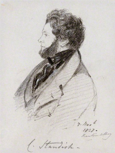 بورتريه للورد تشارلز ستريكلاند ستانديش (1790-1863) رسمها ألفريد كونت دورسيه. بواسطة ألفريد دورساي