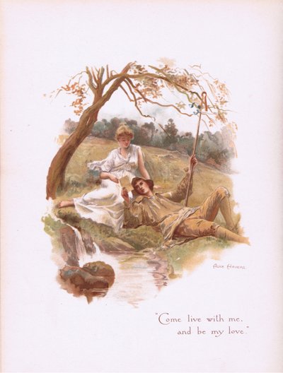 تعال عش معي وكن حبي ، من بعض أغاني الحب القديمة التي نالها هيلدسهايمر وفولكنر ، 1892 بواسطة أليس هافرز