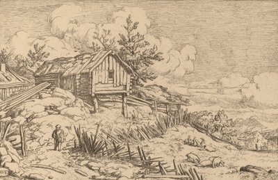 رجل بالقرب من مدخل سياج مدمر ، ربما ج. 16451656. بواسطة ألارت فان إيفردنغن