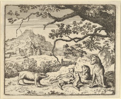 Renard يتلقى اقتباسًا جديدًا من Badger ، 1650-1675. بواسطة ألارت فان إيفردنغن