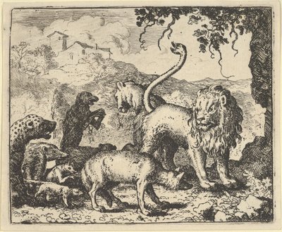 رينارد متهم من قبل الذئب والعديد من الحيوانات ، 1650-1675. بواسطة ألارت فان إيفردنغن
