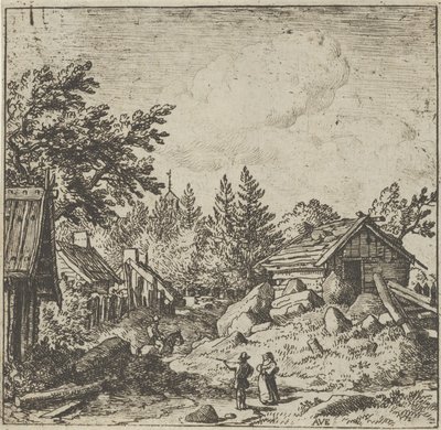 The Hamlet on the Montainous Ground ، القرن السابع عشر. بواسطة ألارت فان إيفردنغن