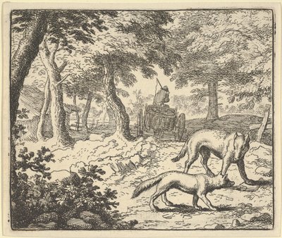 الذئب يتهم رينارد بأنه أكل السمكة التي سرقها ، 1650-1675. بواسطة ألارت فان إيفردنغن