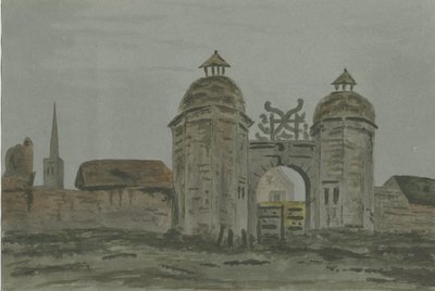 Hamstall Ridware Hall - Porters "النزل: لوحة ألوان مائية ، بدون تاريخ [1824-1882] بواسطة ألين إدوارد إيفريت