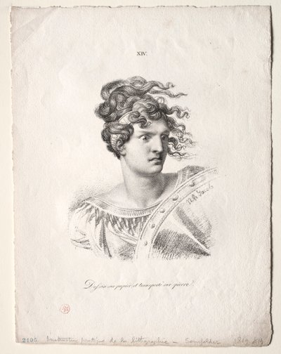 Lart de la lithographie: Head of an Amazon. بواسطة الويس سينيفيلدر