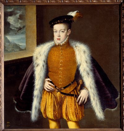 صورة للأمير دون كارلوس (1545-1568) ابن فيليب الثاني. لوحة ألونسو سانشيز كويلو (1531-1588) إي سي. إسب. بواسطة ألونسو سانشيز كويلو