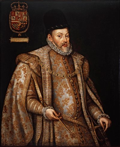 صورة لفيليب الثاني 1527-1598 ، ملك إسبانيا والبرتغال ، النصف الثاني من القرن السادس عشر. بواسطة ألونسو سانشيز كويلو