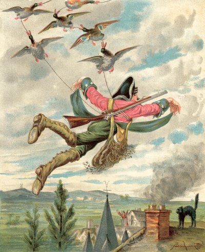مغامرات بارون منشهاوزن (chromolitho) بواسطة ألفونس أدولف بيشار