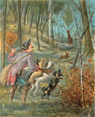 مغامرات بارون منشهاوزن (chromolitho) بواسطة ألفونس أدولف بيشار