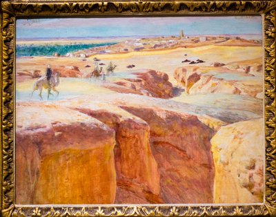 قافلة في القرارة بالقرب من غرداية (زيت على لوحة) بواسطة ألفونس إتيان دينيه