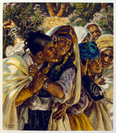 رسم توضيحي لـ"دينيه" من "السراب" مشاهد من الحياة العربية. 1906. رسوم إيتيان دينيه من كتاب "السراب، مشاهد من الحياة العربية" مع تعليق لسلمان بن إبراهيم بامر. وُلد نصر الدين دينيه باسم ألفونس-إتيان دينيه؛ (1861-1929) كان فرين بواسطة ألفونس إتيان دينيه