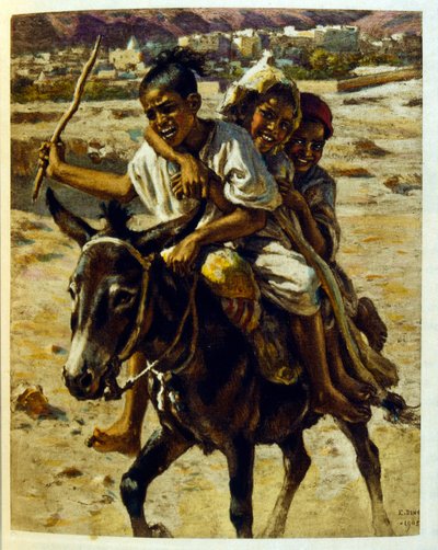 رسم توضيحي لـ"دينيه" من "السراب" مشاهد من الحياة العربية. 1906. رسوم إيتيان دينيه من كتاب "السراب، مشاهد من الحياة العربية" مع تعليق لسلمان بن إبراهيم بامر. وُلد نصر الدين دينيه باسم ألفونس-إتيان دينيه؛ (1861-1929) كان فرين بواسطة ألفونس إتيان دينيه