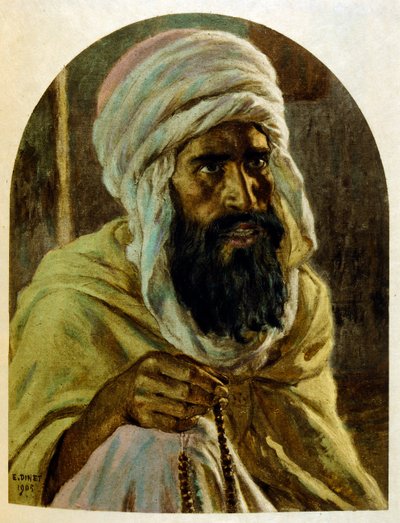 رسم توضيحي لـ"دينيه" من "السراب" مشاهد من الحياة العربية. 1906. رسوم إيتيان دينيه من كتاب "السراب، مشاهد من الحياة العربية" مع تعليق لسلمان بن إبراهيم بامر. وُلد نصر الدين دينيه باسم ألفونس-إتيان دينيه؛ (1861-1929) كان فرين بواسطة ألفونس إتيان دينيه