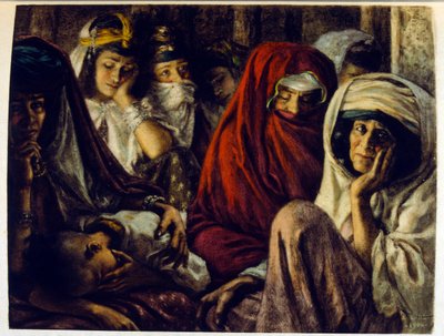 رسم توضيحي لـ"دينيه" من "السراب" مشاهد من الحياة العربية. 1906. رسوم إيتيان دينيه من كتاب "السراب، مشاهد من الحياة العربية" مع تعليق لسلمان بن إبراهيم بامر. وُلد نصر الدين دينيه باسم ألفونس-إتيان دينيه؛ (1861-1929) كان فرين بواسطة ألفونس إتيان دينيه