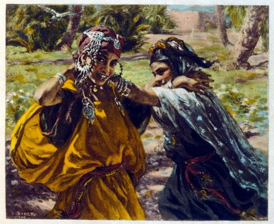 رسم توضيحي لـ"دينيه" من "السراب" مشاهد من الحياة العربية. 1906. رسوم إيتيان دينيه من كتاب "السراب، مشاهد من الحياة العربية" مع تعليق لسلمان بن إبراهيم بامر. وُلد نصر الدين دينيه باسم ألفونس-إتيان دينيه؛ (1861-1929) كان فرين بواسطة ألفونس إتيان دينيه