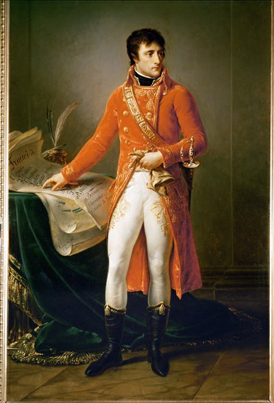 بونابرت في دور القنصل الأول (زيت على قماش) بواسطة ألفونس ليجروس