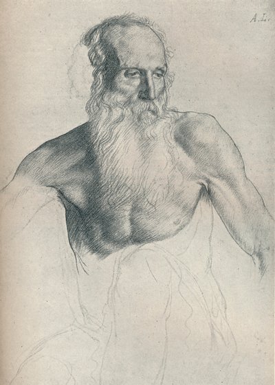 دراسة رجل عجوز ذو لحية طويلة ، c1895 ، 1923 بواسطة ألفونس ليجروس