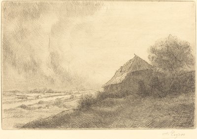 Hovel on a Hillside (Masure sur la colline) بواسطة ألفونس ليجروس