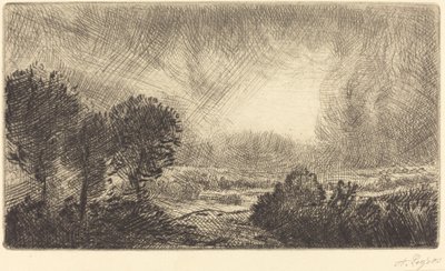 منظر طبيعي مع عاصفة (Paysage d'orage) بواسطة ألفونس ليجروس