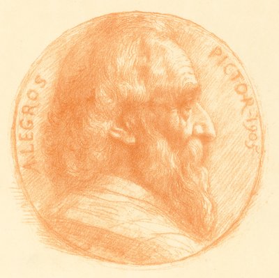 بورتريه ذاتي ، ميدالية ، رقم 2 ، اللوحة الحادية عشر بواسطة Alphonse Legros