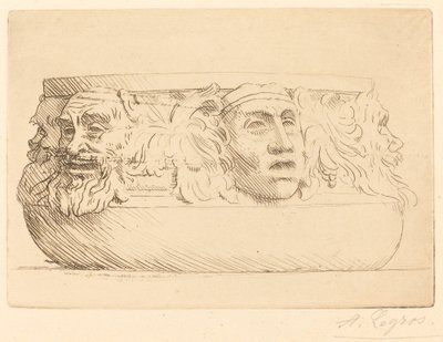 إناء مع Grotesques المزهرية مع الأقنعة. بواسطة ألفونس ليجروس
